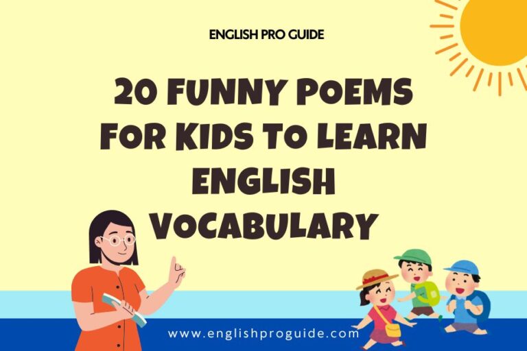Funny Poems for Kids to Learn English